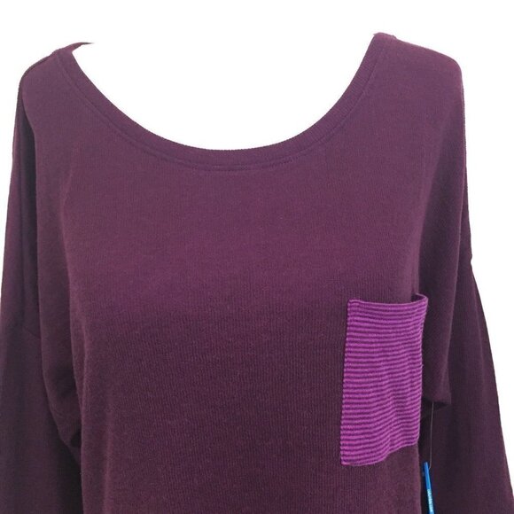 Columbia Women's Large Sweetheart Grove 3/4 Sleeve Knit Top Burgundy NEW - Picture 3 of 6